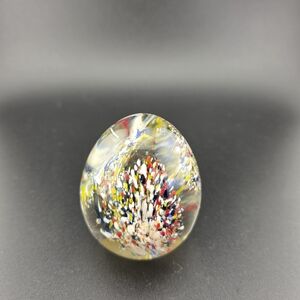 vintage multicolor Glass Paperweight possible murano small chip bottom